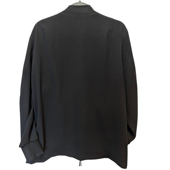 T by Alexander Wang Black Oversized Crepe Welded Bomber Jacket Small - Picture 5 of 10